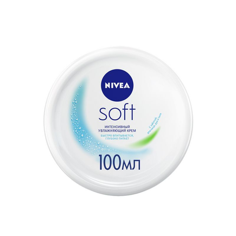 Nivea Soft Крем для лица, рук и тела Интенсивный Увлажняющий с Маслом Жожоба и Витамином Е 100 мл  #1