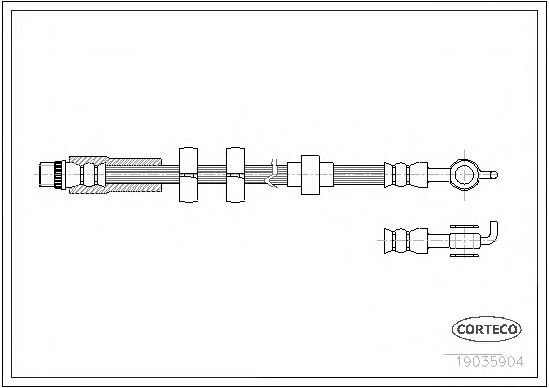 CORTECO Шланг тормозной для автомобиля, арт. 19035904, 1 шт. #1
