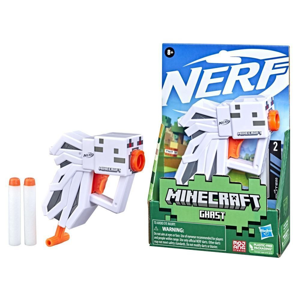 Бластер пистолет Нерф Майнкрафт / NERF MicroShots Minecraft Ghast Mini Blaster (оружие игрушечное)  #1
