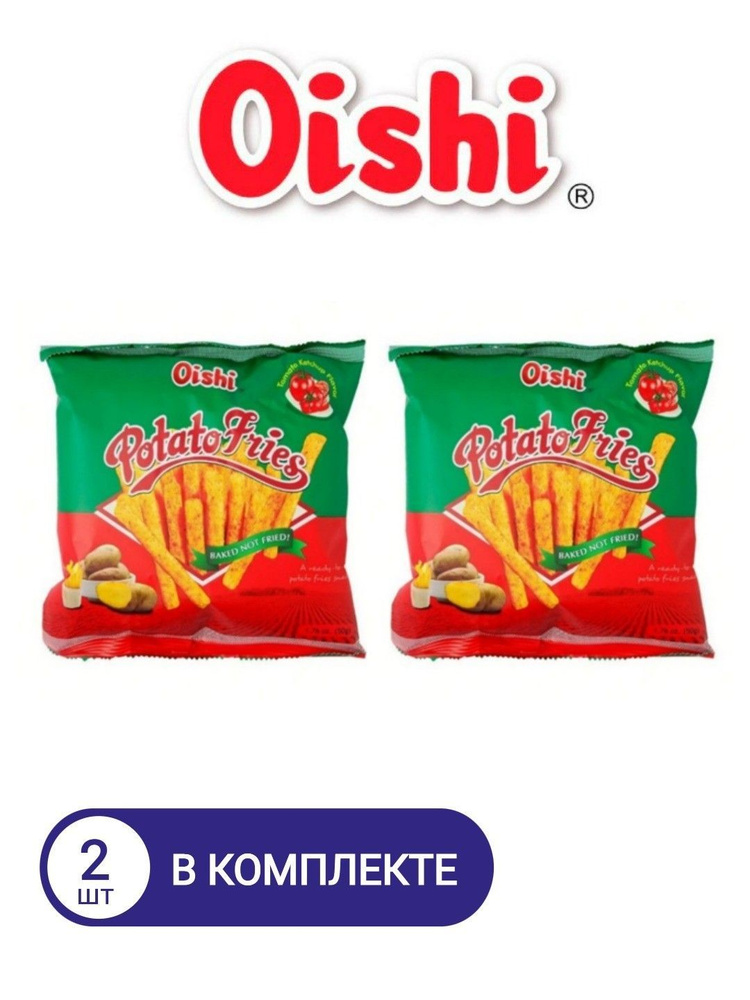 Чипсы, картофель фри OISHI со вкусом томатного кетчупа, 50 г * 2 шт.  #1