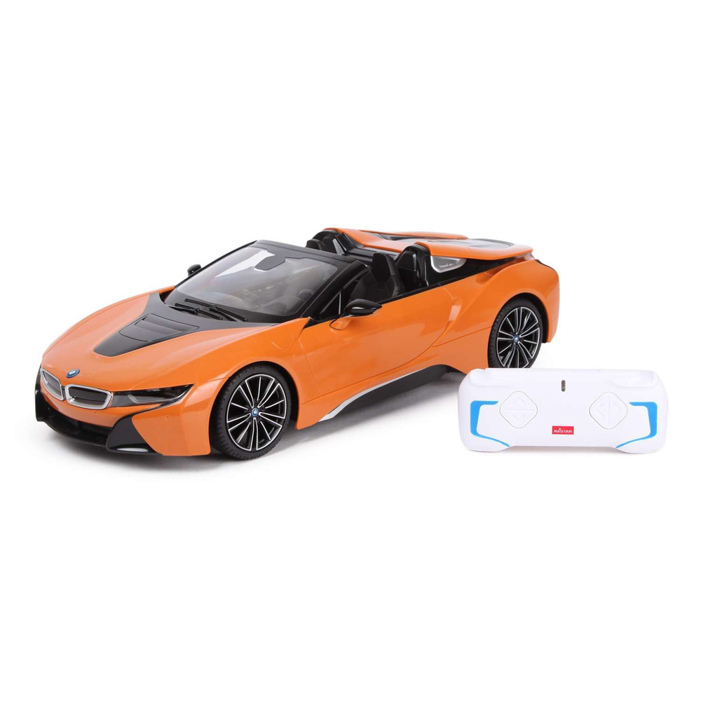 Машина Rastar РУ 1:12 BMW i8 Roadster Оранжевая 95500 #1