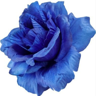 Брошь цветок РОЗА. Цвет синий яркий насыщенный. Диаметр 14 см.  #1