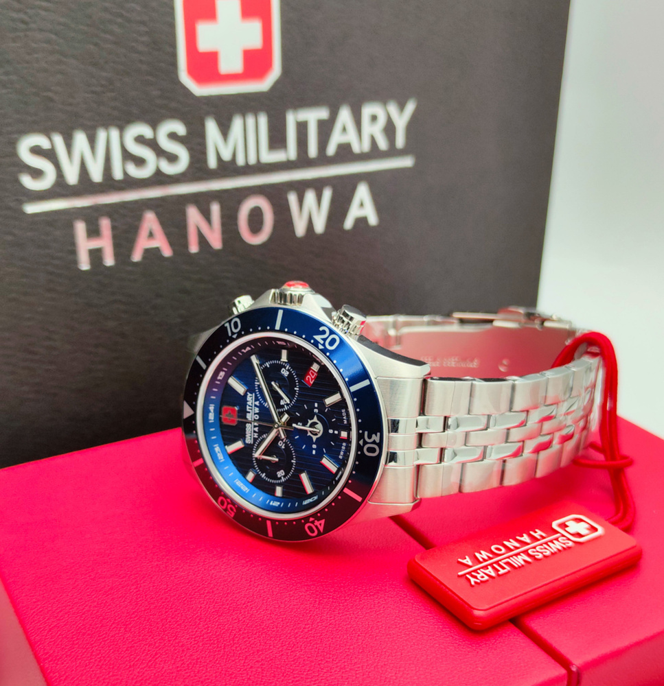 Часы наручные мужские Swiss Military Hanowa Afterburn SMWGI2100703. Кварцевый хронограф. Часы для мужчин #1