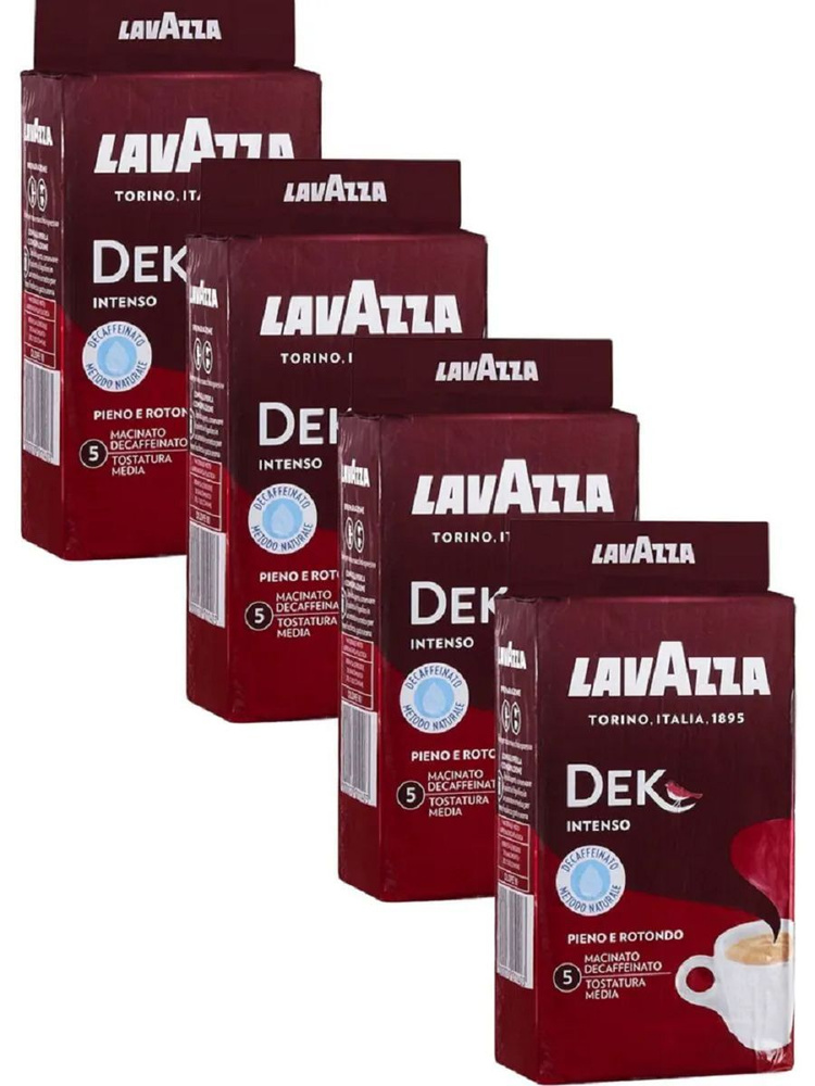 Кофе молотый без кофеина Lavazza Dec Intenso , интенсивный 250 г * 4 шт.  #1