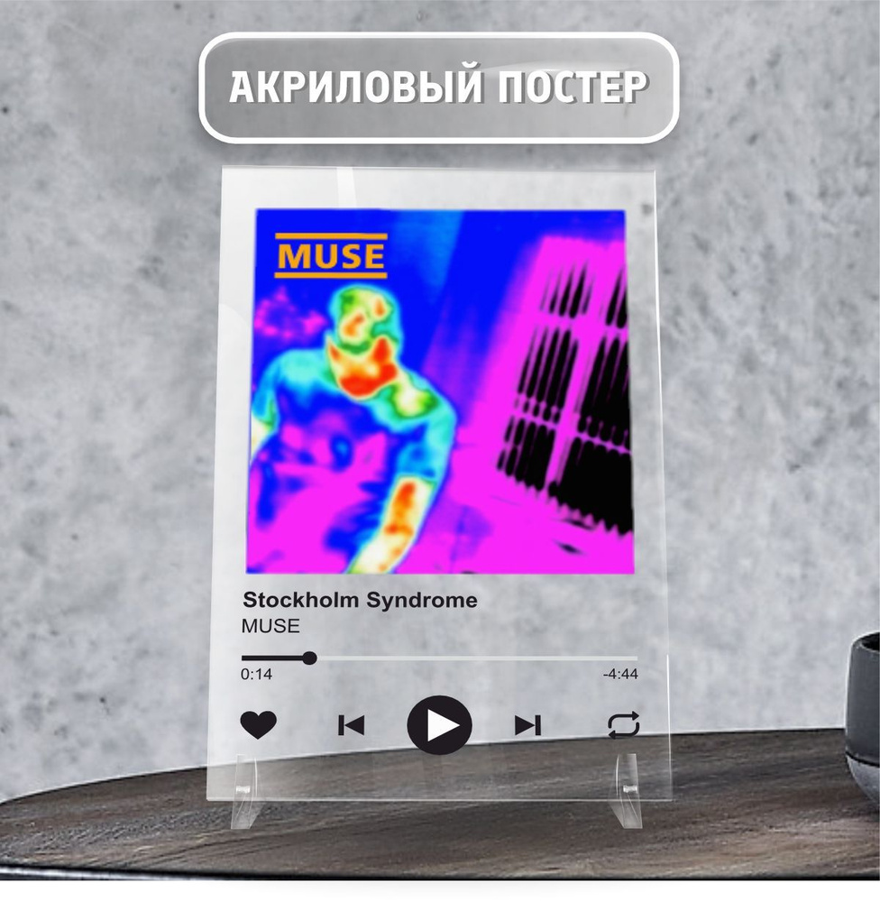 Spotify Спотифай постер интерьерный MUSE - Stockholm Syndrome 20х14 см #1