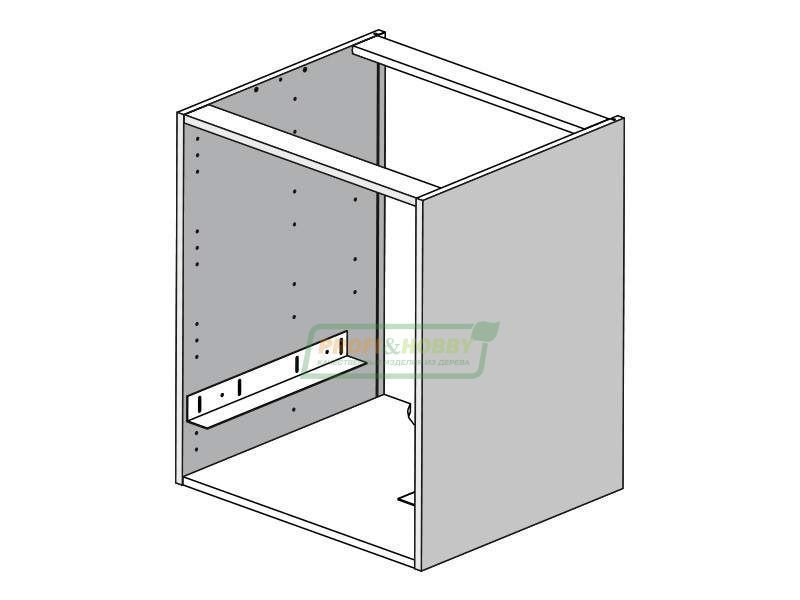 Корпус кухонный напольный 60х53х72 см / тумба под технику #1