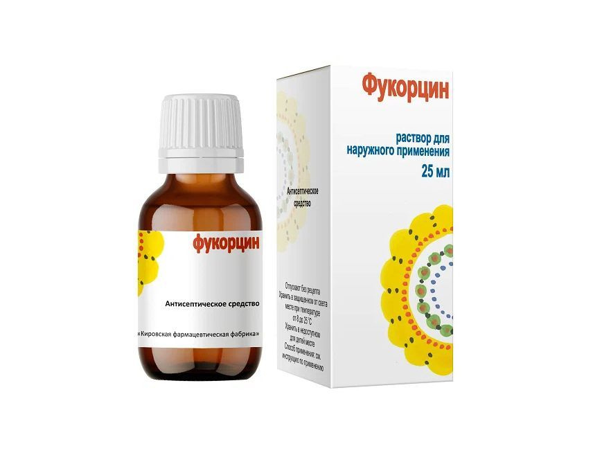 Фукорцин р-р д/нар. прим. фл., 25 мл - купить с доставкой по выгодным ...
