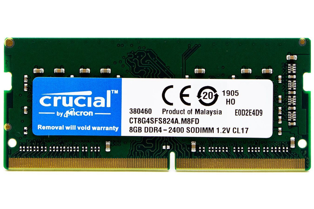 Crucial Оперативная память SODIMM DDR4 8GB PC19200 2400МГц Crucial CT8G4SFS824A.M8FD 1x8 ГБ (CT8G4SFS824A.M8FD) #1