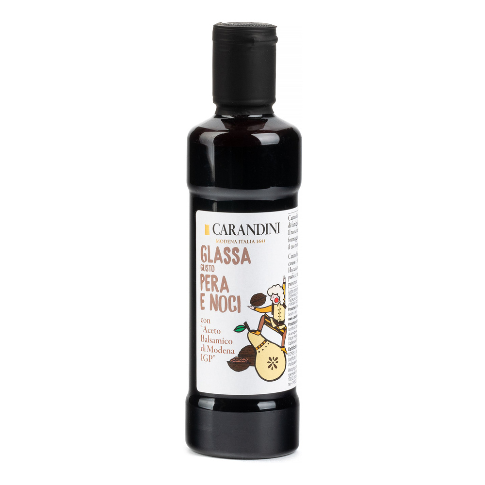 Соус Carandini Glassa, с добавлением бальзамического уксуса Модены с ароматом груши и грецкого ореха, #1