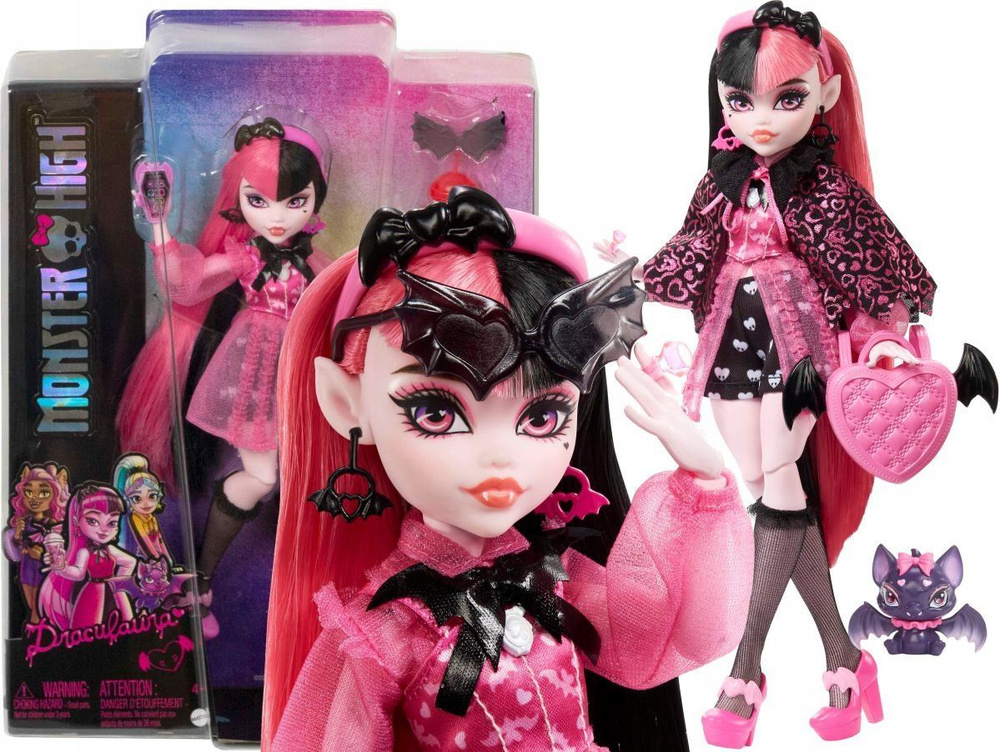 Кукла Mattel Monster High Draculaura Дракулаура + аксессуары HHK51 #1