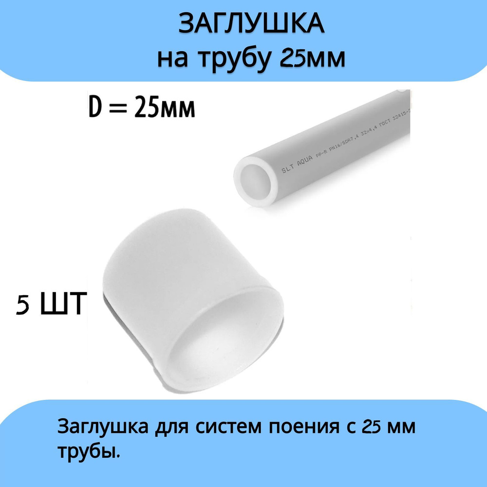 заглушка на трубу 25мм - купить с доставкой по выгодным ценам в ...