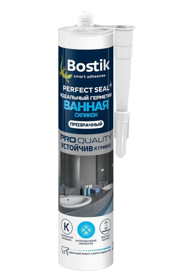 Герметик силиконовый для ванной Bostik Perfect Seal Нейтральный прозрачный 280 мл.  #1