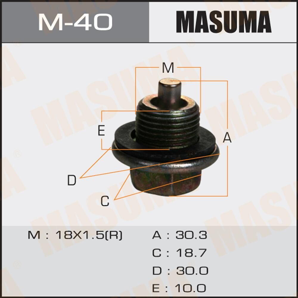 Сливная пробка / Болт сливной с магнитом M18 x 1.5 для TOYOTA Masuma M40  #1