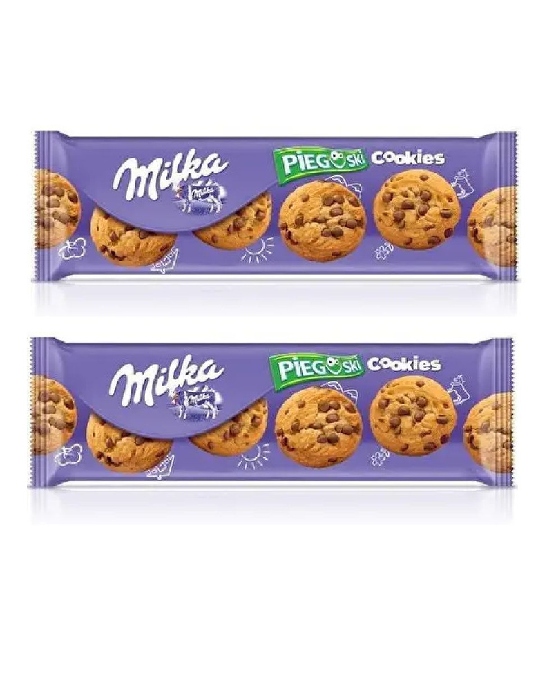 Печенье Milka Choco Cookies, 2 шт по 135гр с кусочками шоколада #1