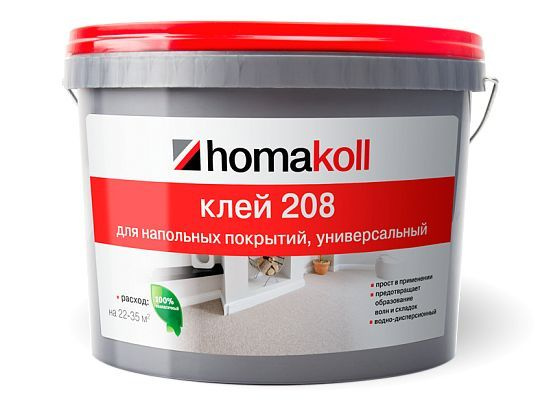 Клей Homakoll 208 (4 кг) универсальный для напольных покрытий из ПВХ и текстиля, морозостойкий  #1