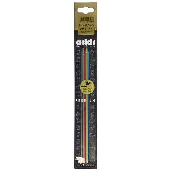 Спицы для вязания ADDI чулочные, сверхлегкие Colibri №2,5 20 см 5 шт (ADDI.204-7/2.5-20)  #1
