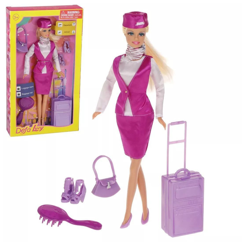 Кукла для девочки Дефа стюардесса, 29 см #1