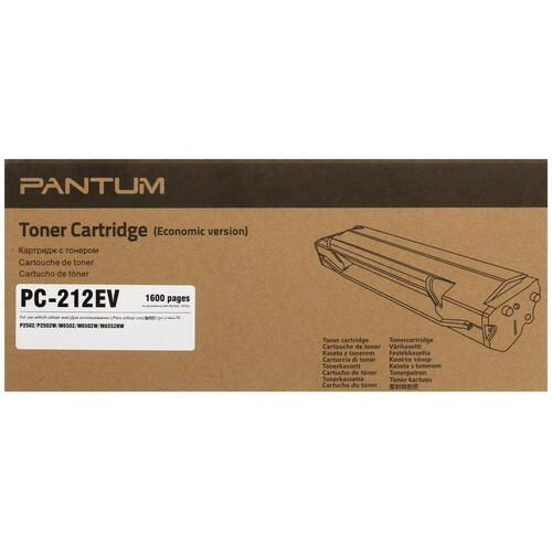 Картридж лазерный Pantum PC-212EV черный, с чипом оригинальный, 1600 стр, 1 шт  #1