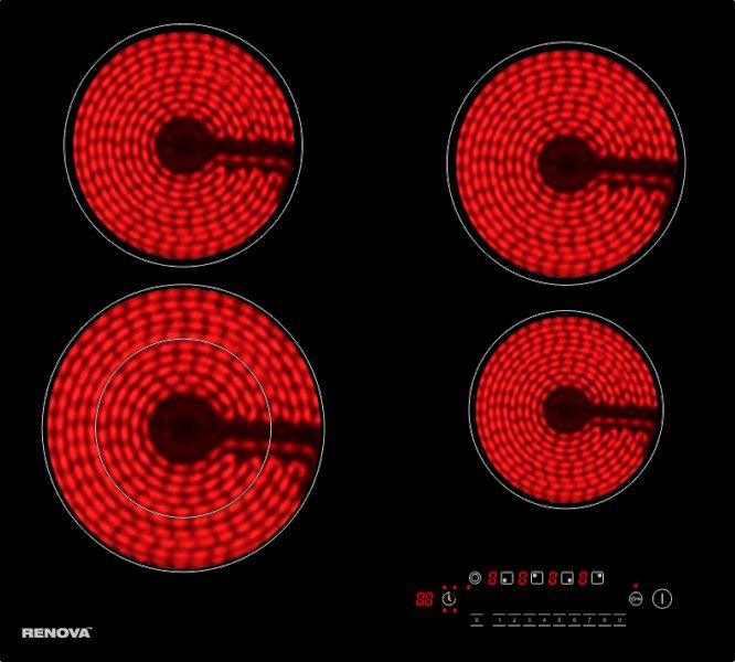 Электрическая варочная панель RENOVA TC-466L1BS1 #1