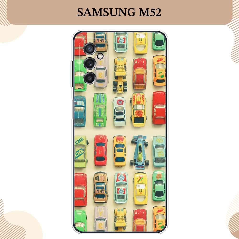 Силиконовый чехол на Samsung Galaxy M52 / Самсунг М52 Машинки #1