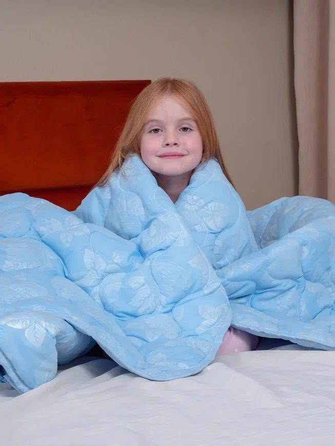 Одеяло полутороспальное 150х210 см зимнее теплое лебяжий пух 1.5 спальное  #1