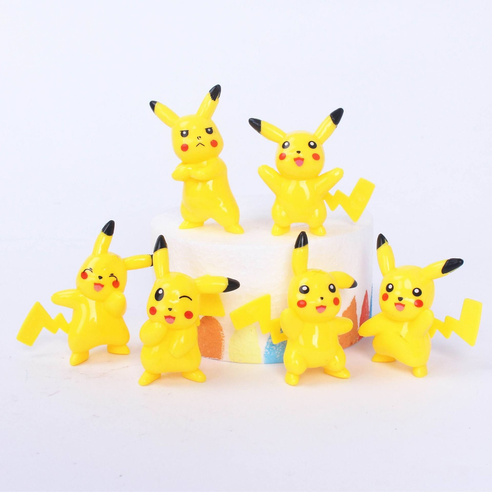 Набор фигурок Покемон Пикачу / Pokemon Pikachu 6шт (6см) #1