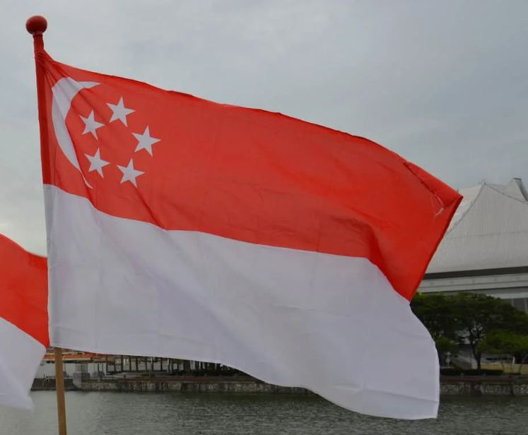 Флаг Сингапура 40х60 см с люверсами #1