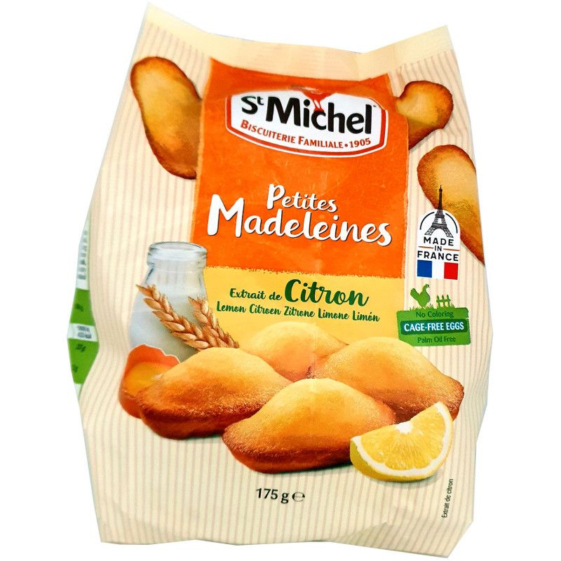 Пирожное St Michel Мадлен бисквитное французское со вкусом лимона, 175г  #1