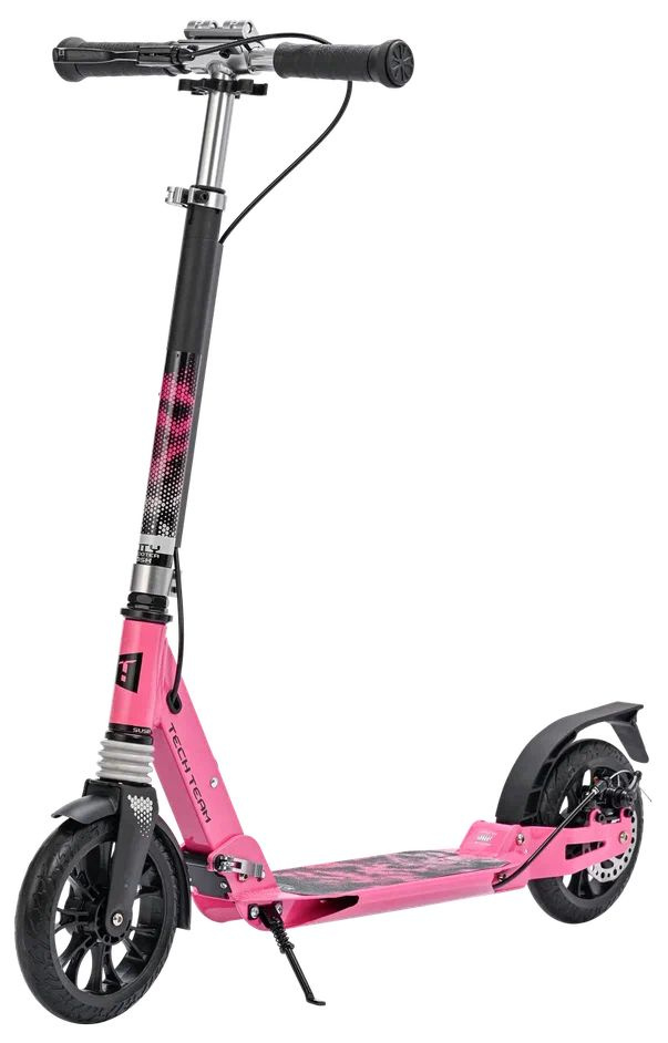 Самокат TechTeam City Scooter Disk Brake (2024) городской, складной, двухколесный, pink  #1