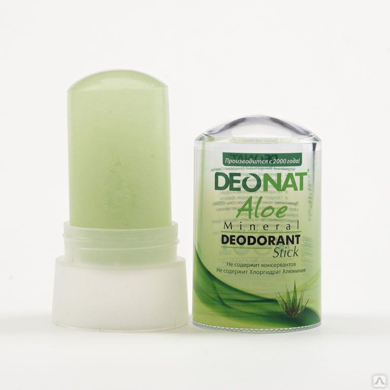Дезодорант-Кристалл "ДеоНат"с соком АЛОЕ , стик зеленый , 60 гр.  #1