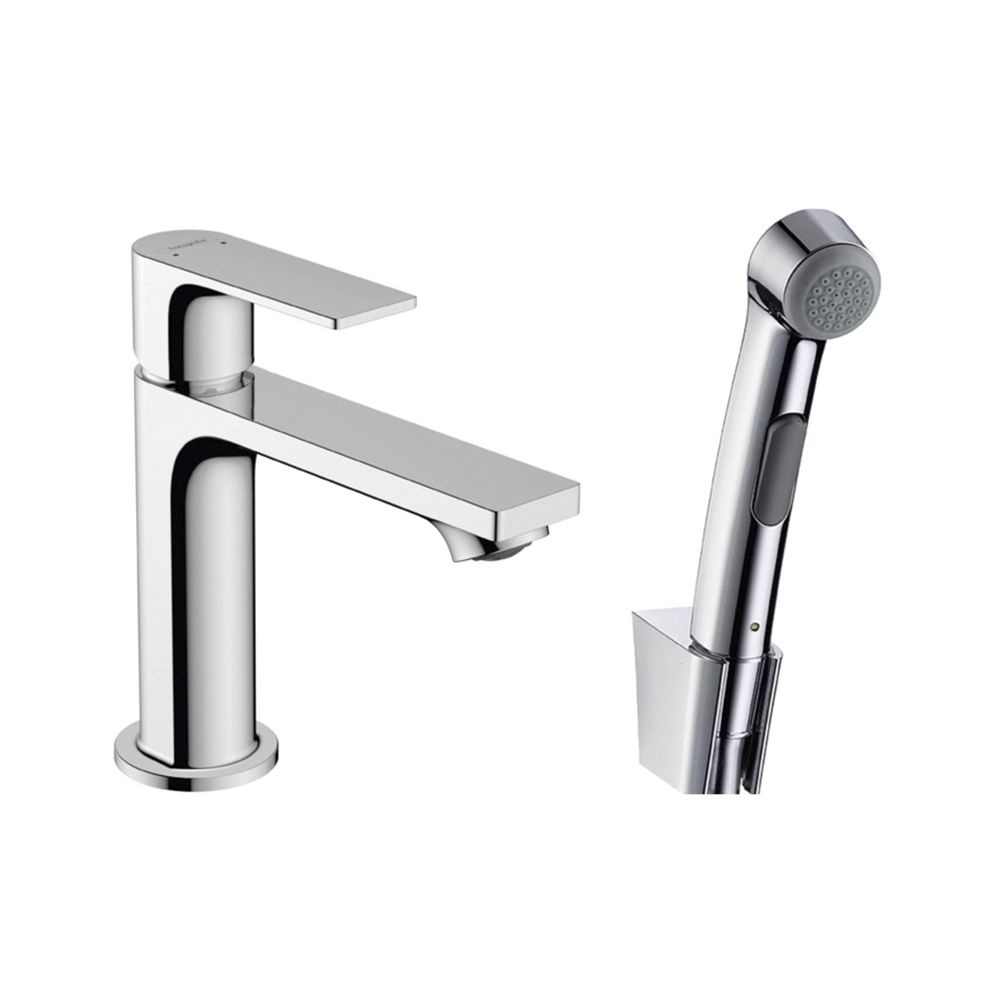 Смеситель для раковины Hansgrohe Rebris E с гигиеническим душем хром  #1