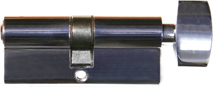 Цилиндр личинка для замка с вертушкой Медио 70мм (35*35) англ. ключ CP (хром)  #1