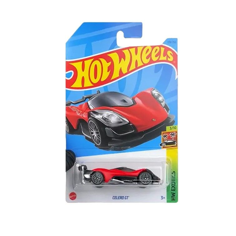 HKK55 Машинка металлическая игрушка Hot Wheels коллекционная модель Celero GT красный;черный  #1