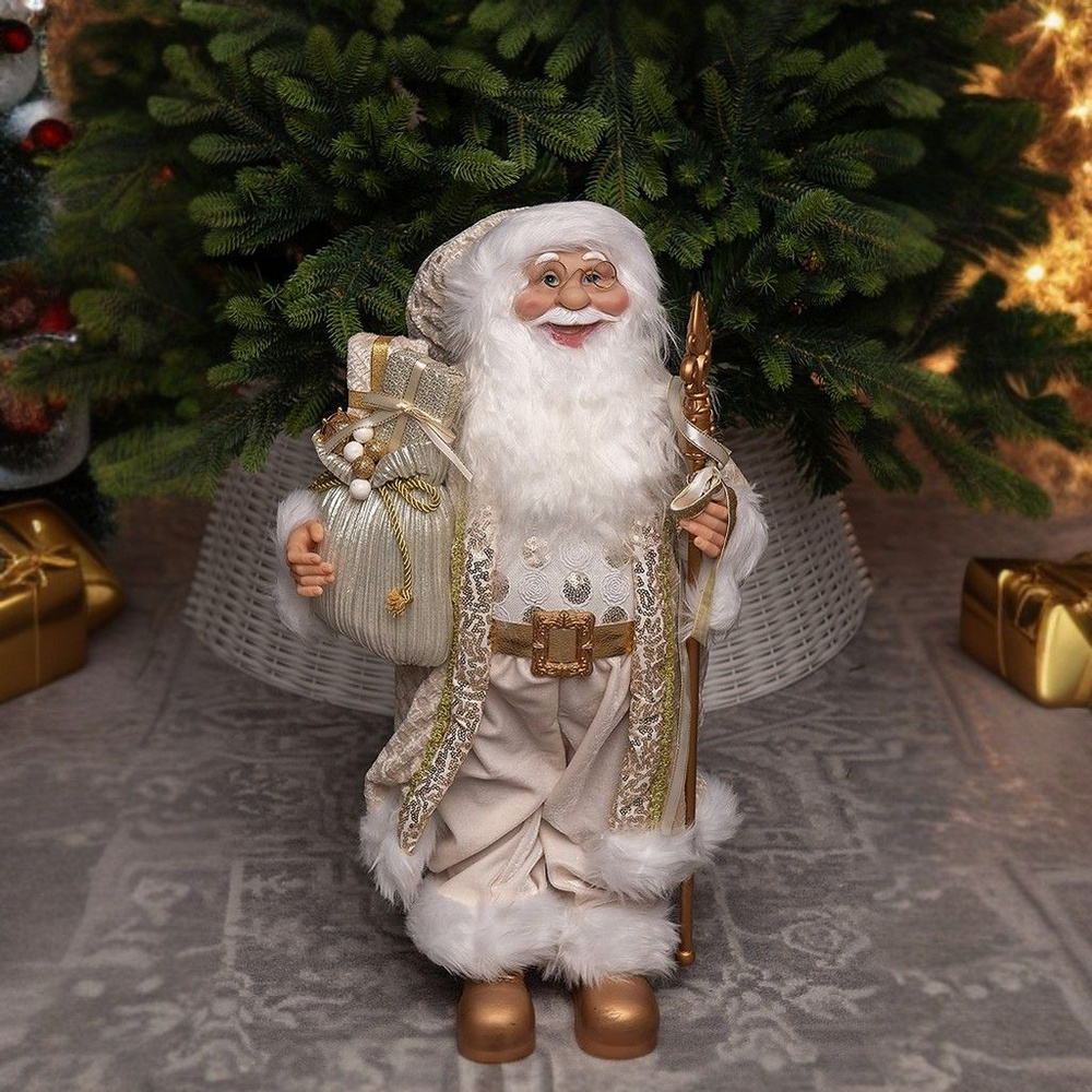 Игрушка под ёлку Дед Мороз Королевский в золотом наряде 60 см., ЕлкиТорг (ZS-S-21838-24)  #1