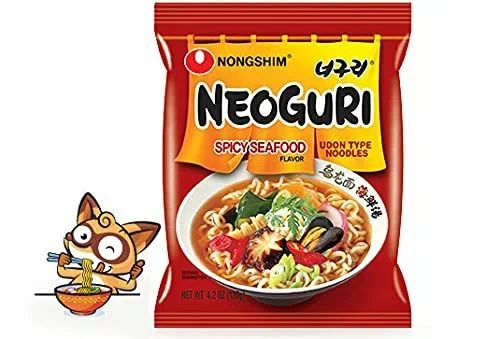 Лапша быстрого приготовления Nongshim Neoguri Seafood Spicy, острая, 5пач. х 120гр, Корея  #1