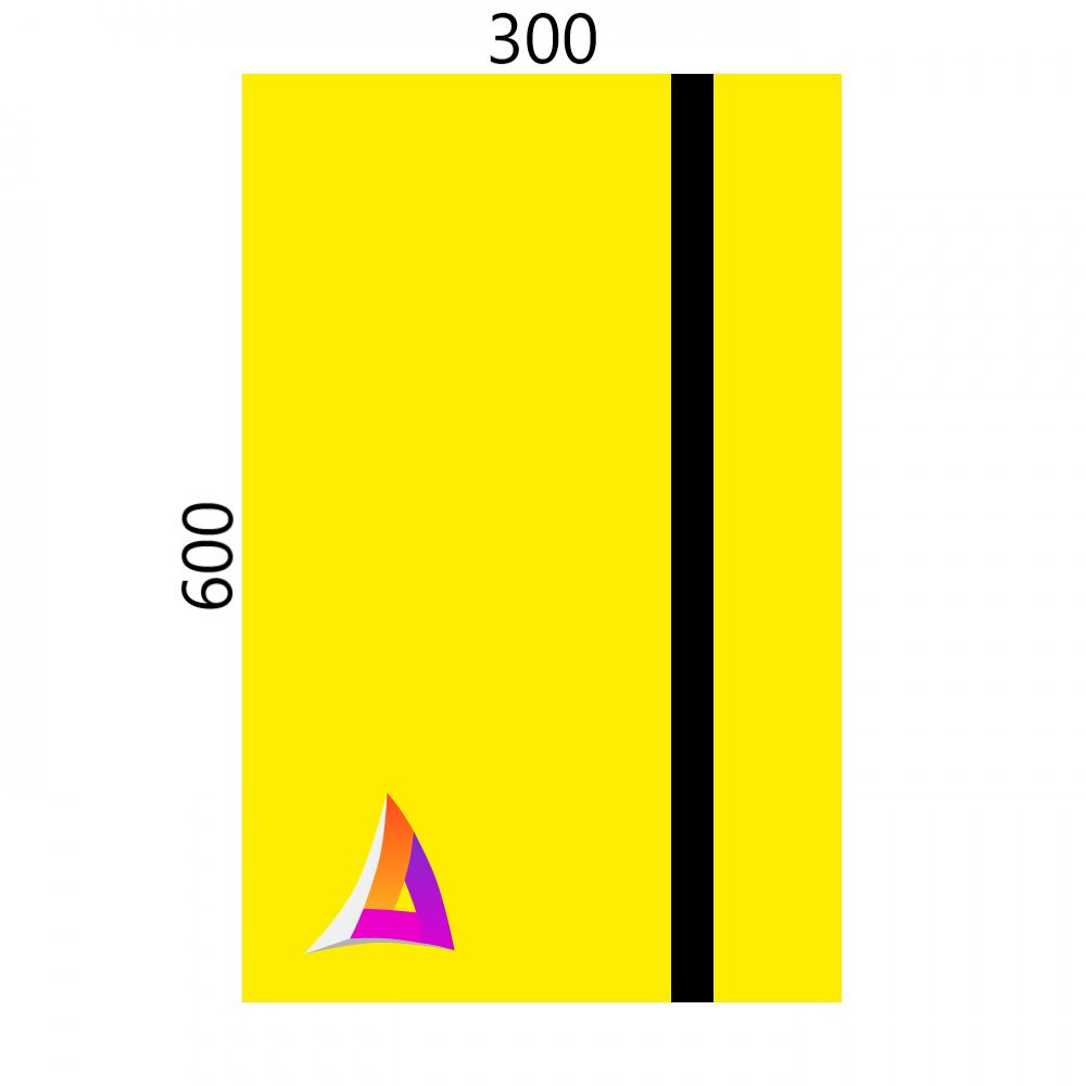 Пластик для лазерной гравировки SHENGWEI (Жёлтый на чёрном) 300мм_600мм 1.3 мм  #1