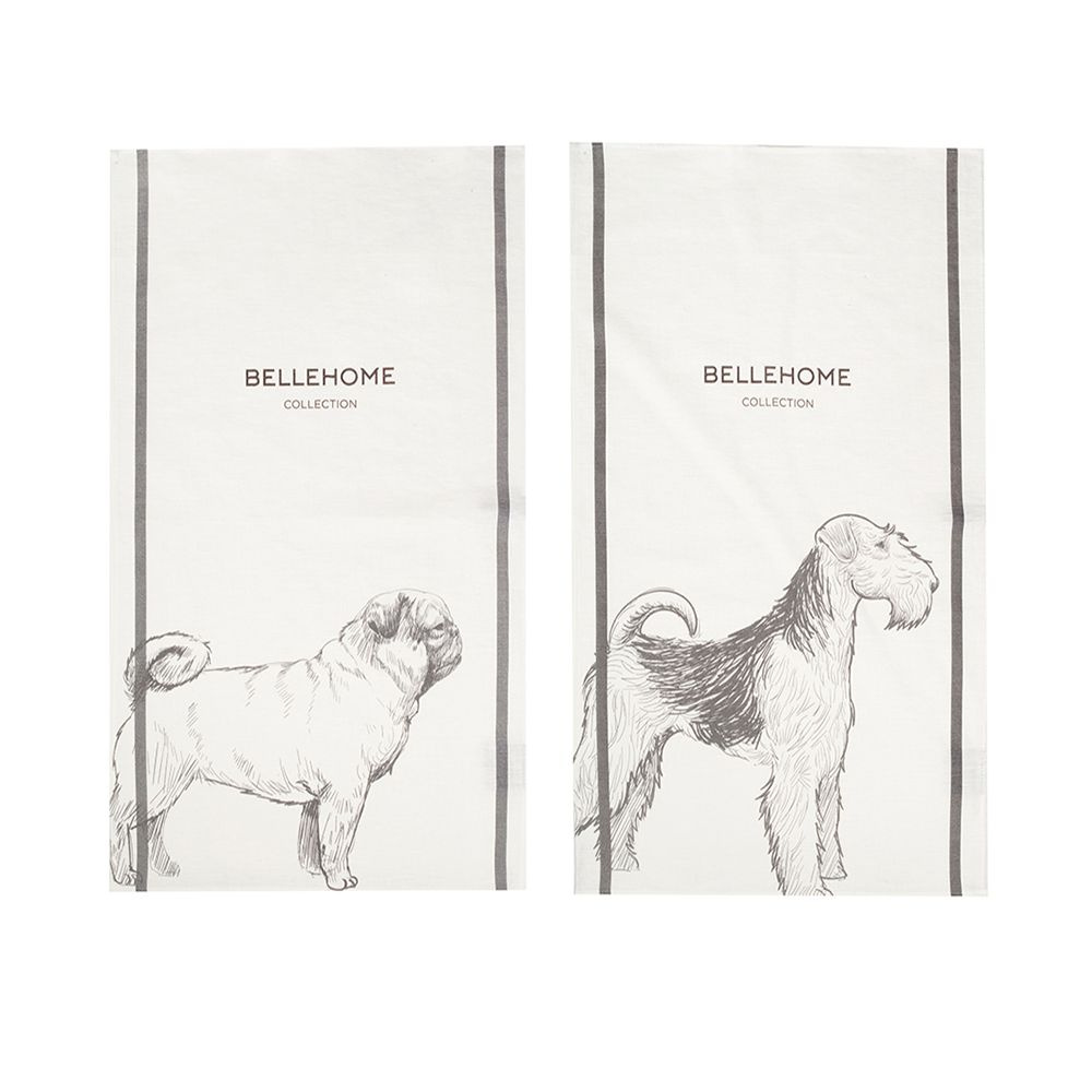 Комплект полотенец столовых BELLEHOME "Dog breeds (set 1)", 40х70 см, 50% лен, 50% хлопок  #1