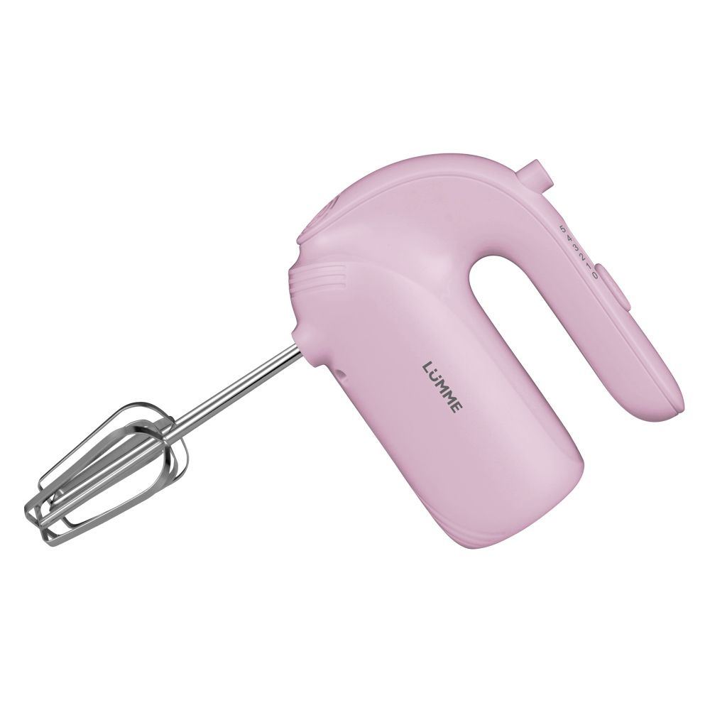 Миксер ручной кухонный LUMME LU-MX1871A 5 скоростных режимов, розовый опал  #1