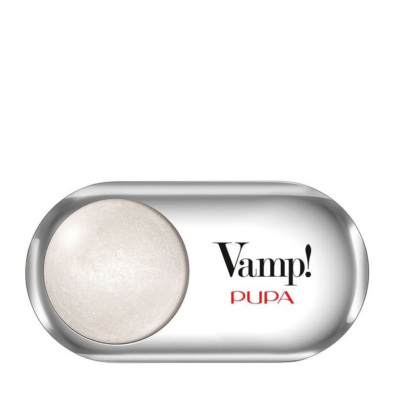 Pupa Запеченные сияющие тени для век Vamp! Wet & Dry, 401 Белоснежный, 1 г  #1