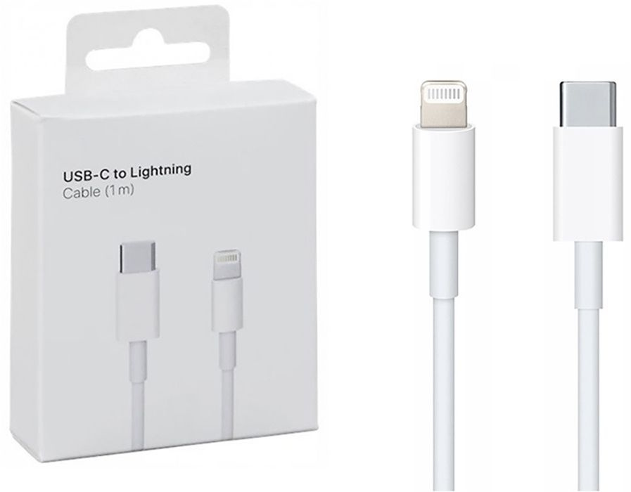 Кабель для мобильных устройств USB Type-C/Apple Lightning, 1 м, бежевый, белый  #1