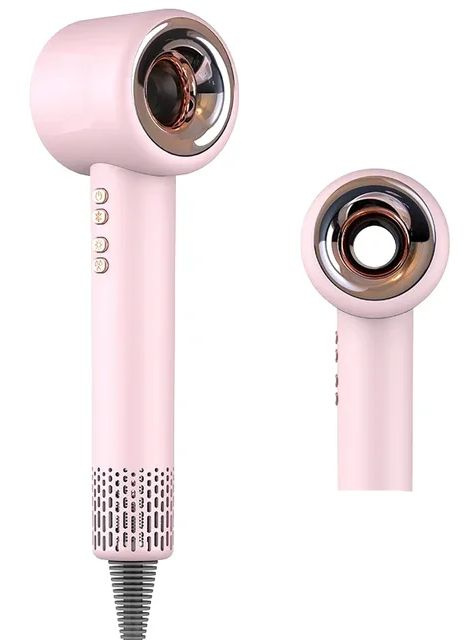 SenCiciMen Фен для волос (Xiaomi Ecosystem) Hair Dryer X13 1600 Вт, скоростей 3, кол-во насадок 4, розовый #1