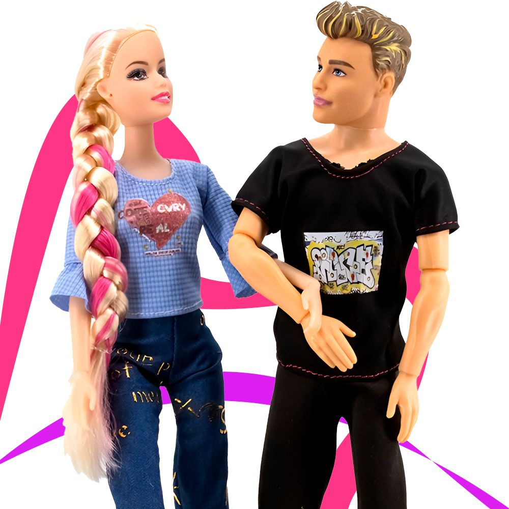 Набор кукол Стильная парочка, Барби и Кен, куклы шарнирные 30 см, одежда в ассортименте  #1