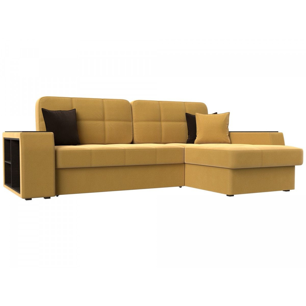 Угловой диван Брюссель правый угол, Микровельвет, Модель 110655 ...