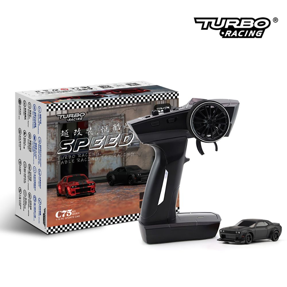 Turbo Racing C75 1:76 Мини RC электрическая модель автомобиля с  дистанционным управлением. Игрушка для взрослых и детей для игры на столе.