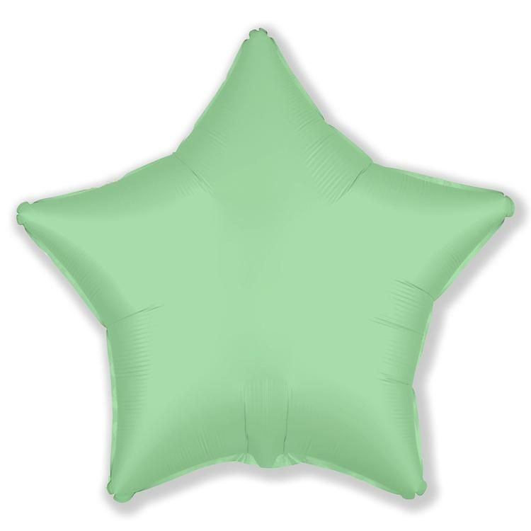 Воздушный шар, Весёлая затея, Звезда Pale Green сатин Россия  #1