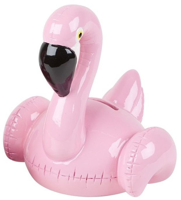 Pomme pidou Копилка для денег "Плавающий Фламинго (светло-розовый)", 14х15 см, 1 шт  #1