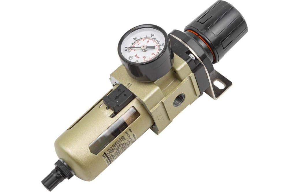 Фильтр-регулятор с индикатором давления 1/4" пропускная способность:2000л/мин, 0-10bar, температура воздуха: #1