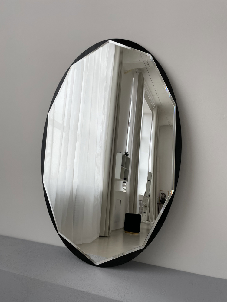Зеркало Мир стекла и зеркал ТАЙНА/ОВАЛ2серебро 73x110см #1