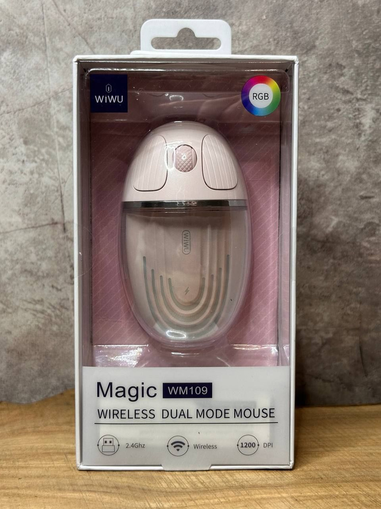 Wiwu Мышь Magic Wireless Dual Mode Mouse, розовый #1