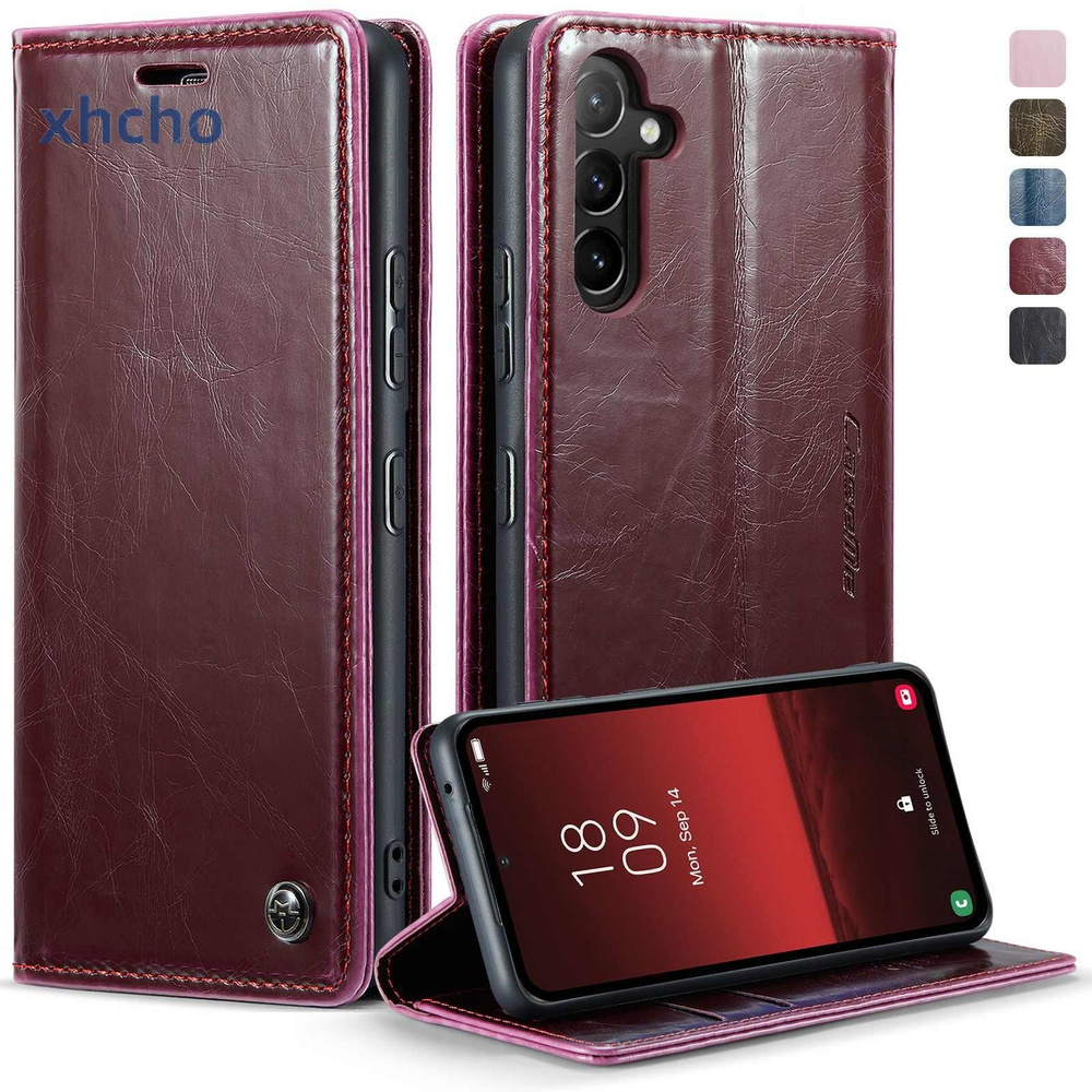 Caseme Кожаный книжка чехол для Samsung Galaxy A54 5G / Самсунг A54 с ...